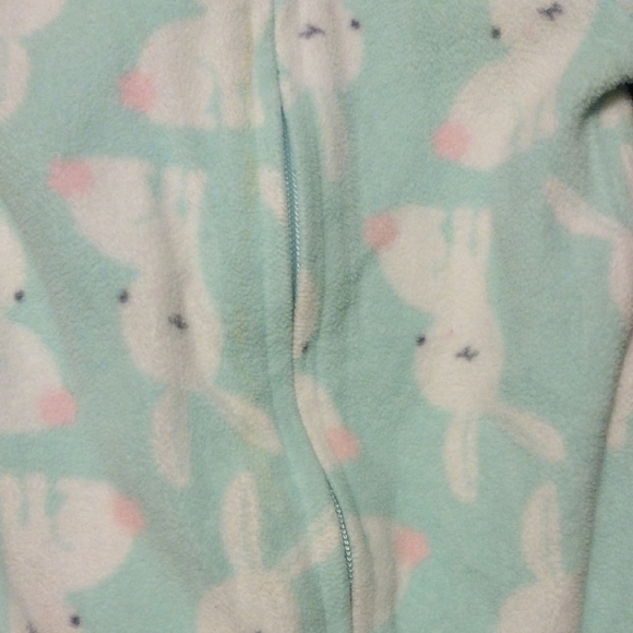 Child of Mine Blue and White Footies One Piece - Picture 3 of 4